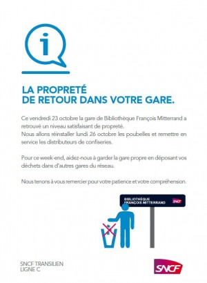 Propreté gare